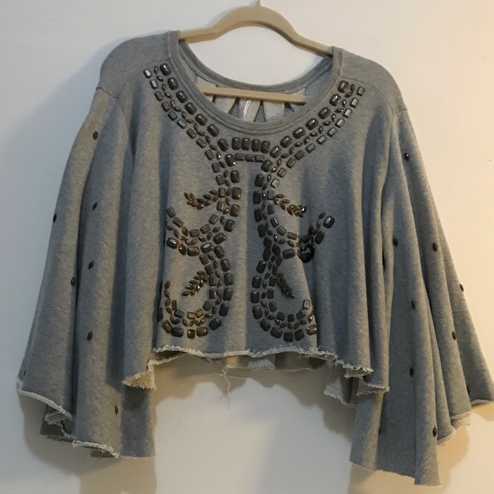 Free People embellished cropped sweatshirt ✨